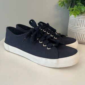 Women's Navy Canvas Sneakers
